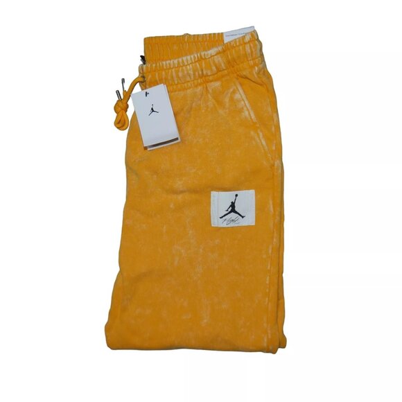 Nike Air Jordan Statement Fleece Sweatpants Men's Size L Taxi Yellow NEW - Picture 9 of 10